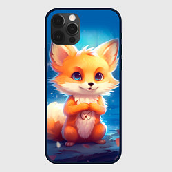 Чехол для iPhone 12 Pro Рыжая милая лисичка, цвет: 3D-черный