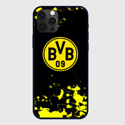 Чехол для iPhone 12 Pro Borussia краски жёлтые, цвет: 3D-черный