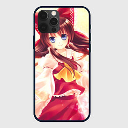 Чехол для iPhone 12 Pro Touhou Project Рейму улыбается, цвет: 3D-черный