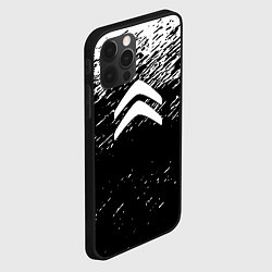 Чехол для iPhone 12 Pro Citroen краски тектсура, цвет: 3D-черный — фото 2