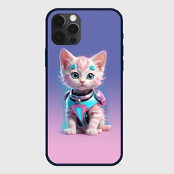 Чехол iPhone 12 Pro Милый котёнок - киберпанк милашка