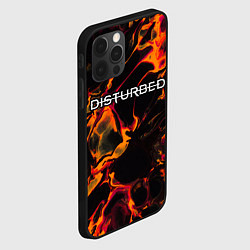 Чехол для iPhone 12 Pro Disturbed red lava, цвет: 3D-черный — фото 2