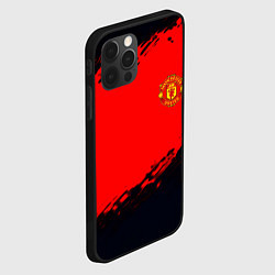 Чехол для iPhone 12 Pro Manchester United colors sport, цвет: 3D-черный — фото 2