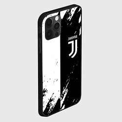 Чехол для iPhone 12 Pro Juventus краски чёрнобелые, цвет: 3D-черный — фото 2