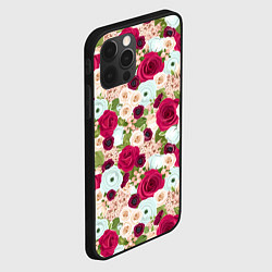 Чехол для iPhone 12 Pro Цветочный фон, цвет: 3D-черный — фото 2