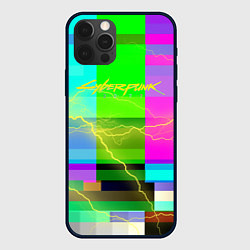 Чехол для iPhone 12 Pro Syberpunk молнии экран, цвет: 3D-черный