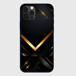 Чехол iPhone 12 Pro Gold luxury black abstract