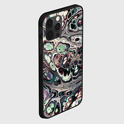 Чехол для iPhone 12 Pro Абстрактный разноцветный узор, цвет: 3D-черный — фото 2