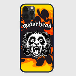 Чехол для iPhone 12 Pro Motorhead рок панда и огонь, цвет: 3D-черный