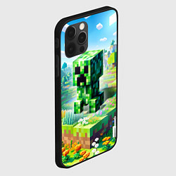 Чехол для iPhone 12 Pro Крипер - нейросеть, цвет: 3D-черный — фото 2