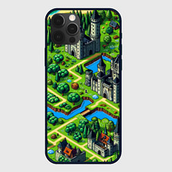 Чехол для iPhone 12 Pro Heroes of Might and Magic - pixel map, цвет: 3D-черный