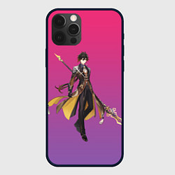 Чехол для iPhone 12 Pro Genshin персонаж игры - Чжун Ли, цвет: 3D-черный