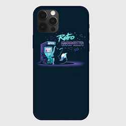 Чехол для iPhone 12 Pro Ретро геймер лисенок, цвет: 3D-черный
