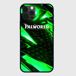 Чехол для iPhone 12 Pro Palworld logo green neon, цвет: 3D-черный