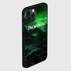 Чехол для iPhone 12 Pro Palworld logo green abstract, цвет: 3D-черный — фото 2