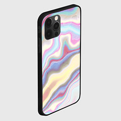 Чехол для iPhone 12 Pro Мрамор узор разноцветный, цвет: 3D-черный — фото 2