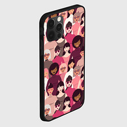 Чехол для iPhone 12 Pro Гламурные девушки, цвет: 3D-черный — фото 2