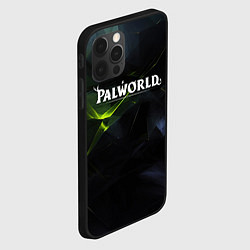 Чехол для iPhone 12 Pro Palworld логотип абстрактный объемный фон, цвет: 3D-черный — фото 2