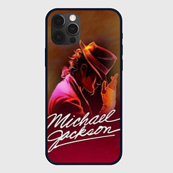 Чехол для iPhone 12 Pro Michael Jackson нарисованный кистью, цвет: 3D-черный