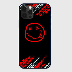 Чехол для iPhone 12 Pro Нирвана текстура рок, цвет: 3D-черный