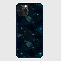 Чехол для iPhone 12 Pro Глубокий океан, цвет: 3D-черный