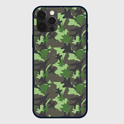 Чехол для iPhone 12 Pro Самолёты - камуфляж, цвет: 3D-черный