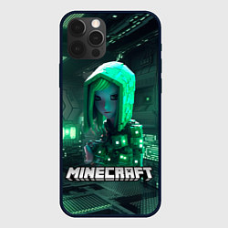 Чехол для iPhone 12 Pro Minecraft девушка хакер, цвет: 3D-черный