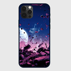 Чехол для iPhone 12 Pro Абстрактные частицы в космосе, цвет: 3D-черный