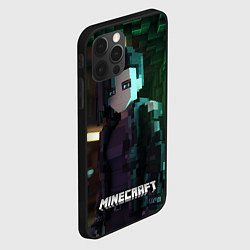 Чехол для iPhone 12 Pro Minecraft matrix, цвет: 3D-черный — фото 2