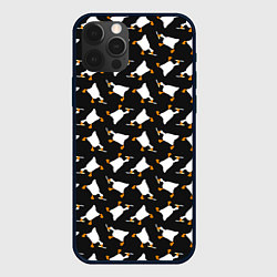 Чехол для iPhone 12 Pro Злой гусь с ножом, цвет: 3D-черный