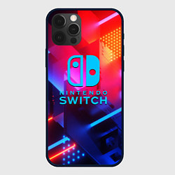 Чехол для iPhone 12 Pro Нинтендо неоновый стиль игромания, цвет: 3D-черный