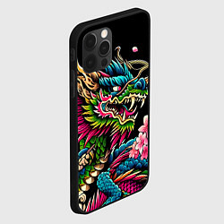 Чехол для iPhone 12 Pro Irezumi - Japanese dragon ai art, цвет: 3D-черный — фото 2