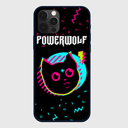 Чехол для iPhone 12 Pro Powerwolf - rock star cat, цвет: 3D-черный