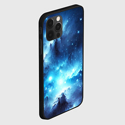 Чехол для iPhone 12 Pro Космический голубой пейзаж, цвет: 3D-черный — фото 2