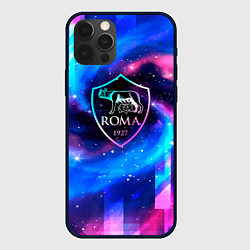 Чехол для iPhone 12 Pro Roma неоновый космос, цвет: 3D-черный