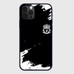 Чехол для iPhone 12 Pro Ливерпуль краски, цвет: 3D-черный
