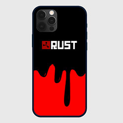 Чехол для iPhone 12 Pro RUST краски разводы пустошь, цвет: 3D-черный