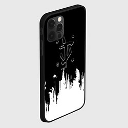 Чехол для iPhone 12 Pro Doom logo краски, цвет: 3D-черный — фото 2