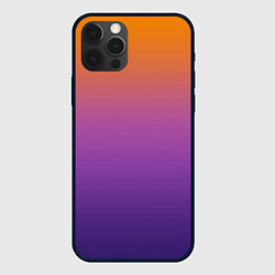 Чехол для iPhone 12 Pro Градиент оранжево-фиолетовый, цвет: 3D-черный