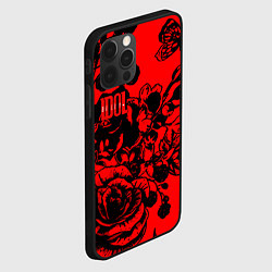Чехол для iPhone 12 Pro Билли Айдол rock rose band, цвет: 3D-черный — фото 2