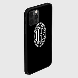 Чехол для iPhone 12 Pro Milan fc белое лого, цвет: 3D-черный — фото 2