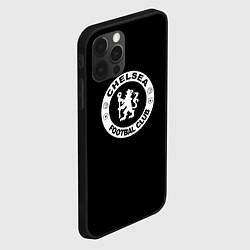 Чехол для iPhone 12 Pro Chelsea fc белое лого, цвет: 3D-черный — фото 2