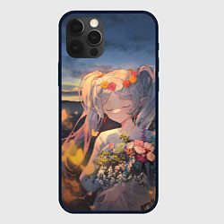 Чехол для iPhone 12 Pro Sousou no Frieren Фрирен smile, цвет: 3D-черный