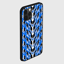Чехол для iPhone 12 Pro Синяя техно броня, цвет: 3D-черный — фото 2