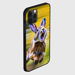 Чехол для iPhone 12 Pro Крик бегущего зайца, цвет: 3D-черный — фото 2