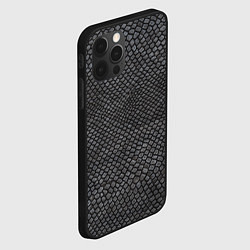 Чехол для iPhone 12 Pro Текстура змеиная кожа, цвет: 3D-черный — фото 2