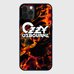 Чехол для iPhone 12 Pro Ozzy Osbourne red lava, цвет: 3D-черный