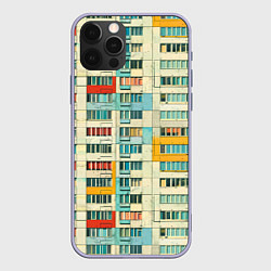 Чехол для iPhone 12 Pro Яркая панелька, цвет: 3D-светло-сиреневый