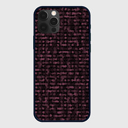 Чехол для iPhone 12 Pro Мозаика тёмно-красный, цвет: 3D-черный