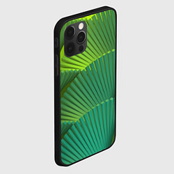 Чехол для iPhone 12 Pro Объемные веерные столбики, цвет: 3D-черный — фото 2